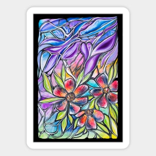 Floral painting Sticker
